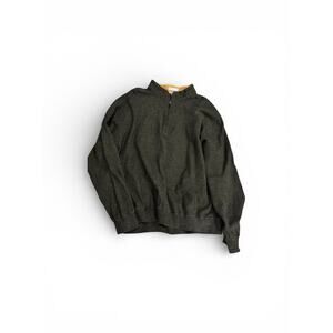 Peter Millar XL 1/4 Zip Pullover Sweater Green 100% Cotton Quarter Zip Mens